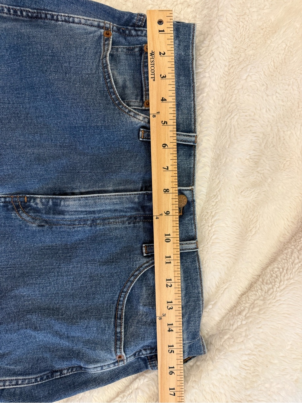 NWT J Crew Classic Blue Denim Pencil Skirt - Women's size 8 - Picture 6 of 9